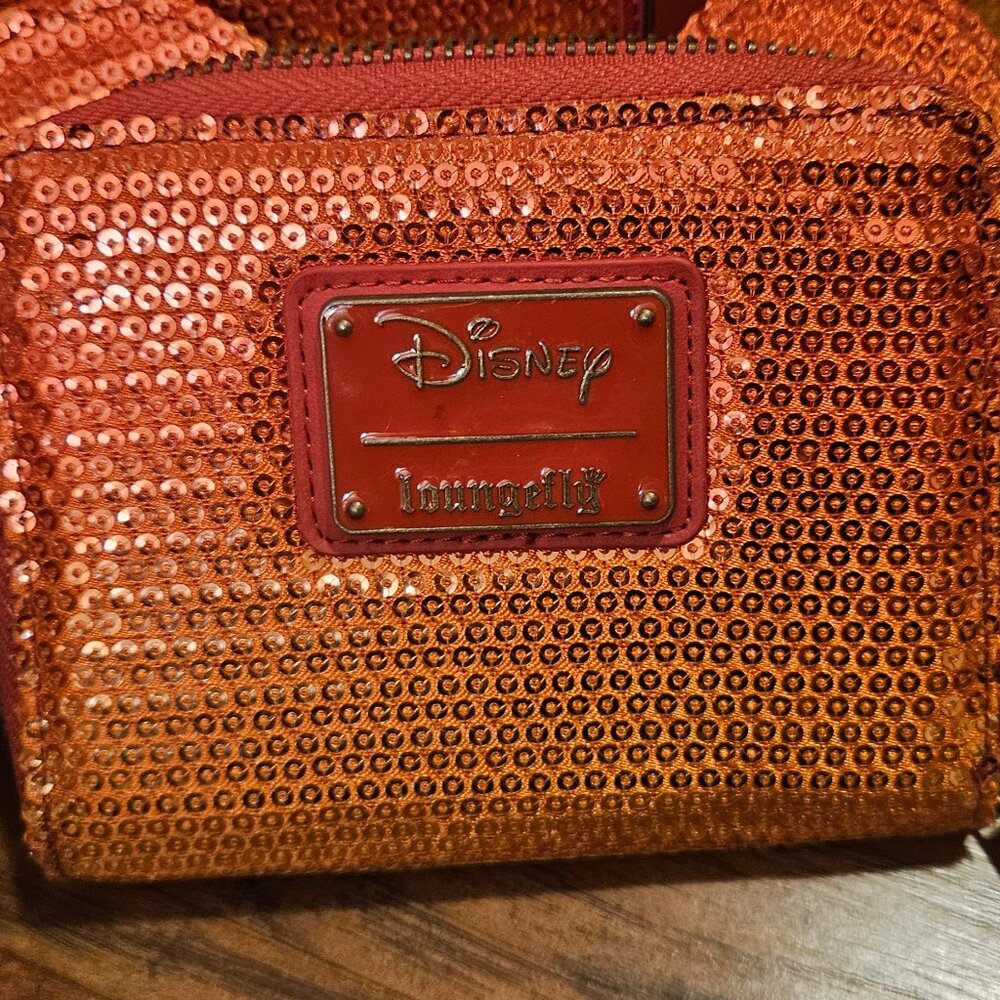 EUC Disney Ombre Fall Loungefly Set of Backpack Wallet and Ears - Picture 6 of 9